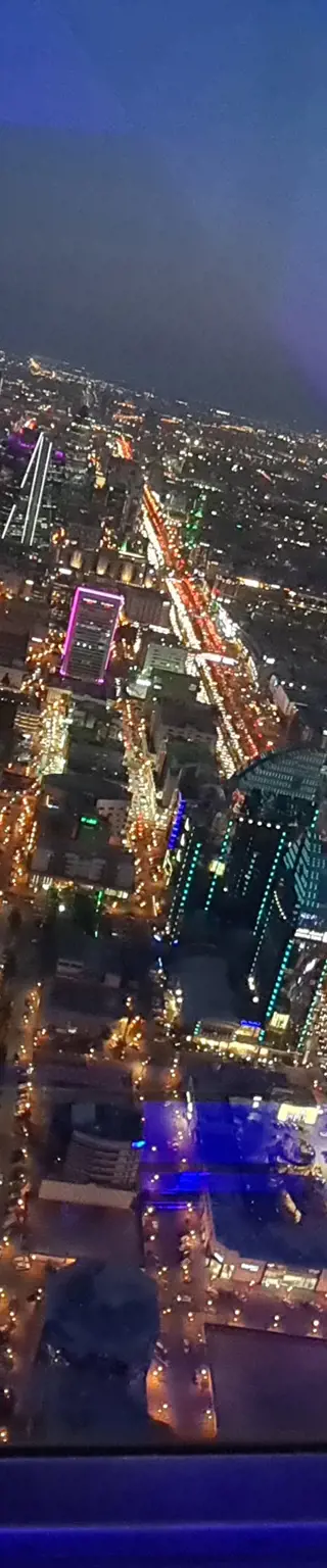 Blicke vom Kingdom Tower auf das nächtliche Riad